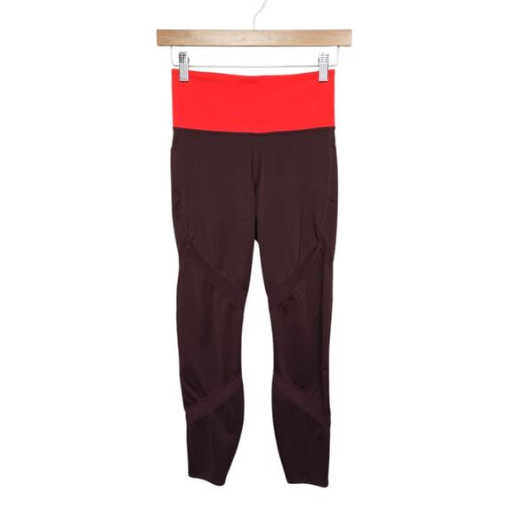 Athleta Tenacity 7/8 Tights Size Small Athleisure Gym Yoga Activewear Colorblock - Picture 1 of 11